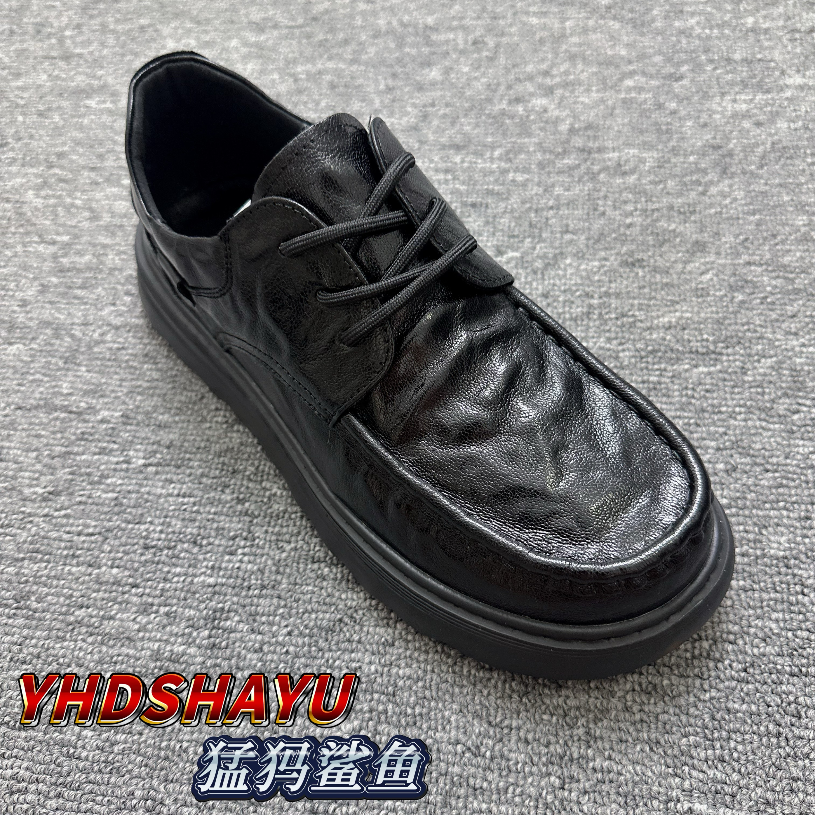 【头层牛皮】广州新款潮男系带低乐福鞋（豆豆鞋）