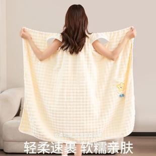 泡泡新NVB裙长款吸吊带浴袍家用洗澡水浴可穿式浴巾款速干不毛宿