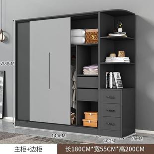 房间现挂式 推拉门木衣柜家用卧AZZ室柜出租屋简易实组装 衣子橱代