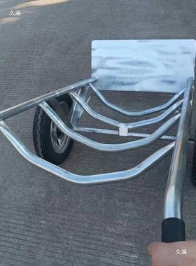 不钢加厚老虎车锈两轮手车大轮拉货叉车拉工地搬运车CJR实心小推