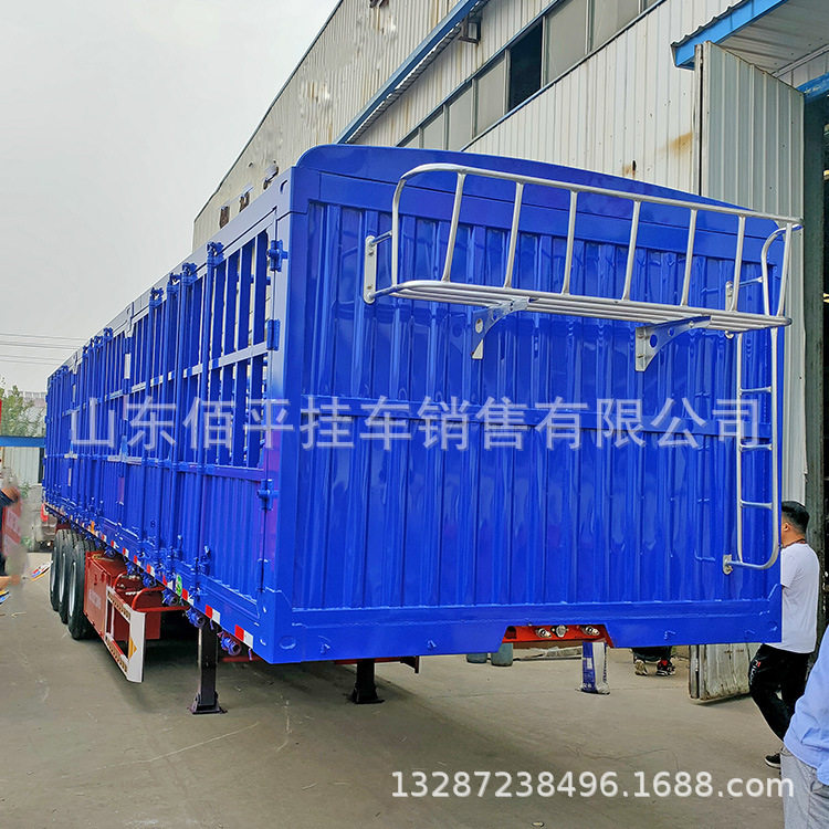 出口12米轻量化高栏半挂车