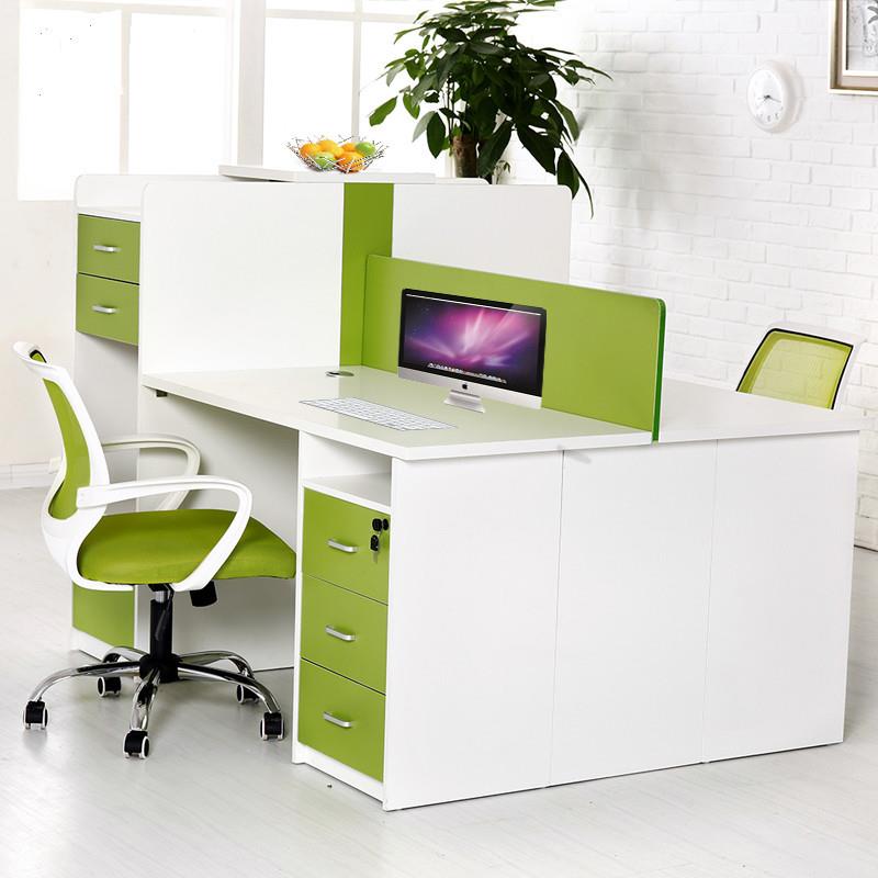 职员办架公桌员工电脑桌椅17组合钢工办公桌26人员四4人屏风工作/