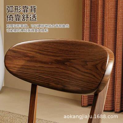实木式餐用椅家椅子靠背餐桌椅商用简约复YM349古餐厅专用中谈古