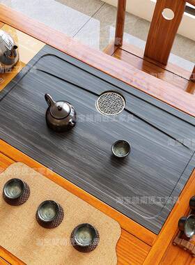茶盘嵌入式盘石面板盖板IZX茶桌漏水盘大石理茶盘台茶几接水托盘
