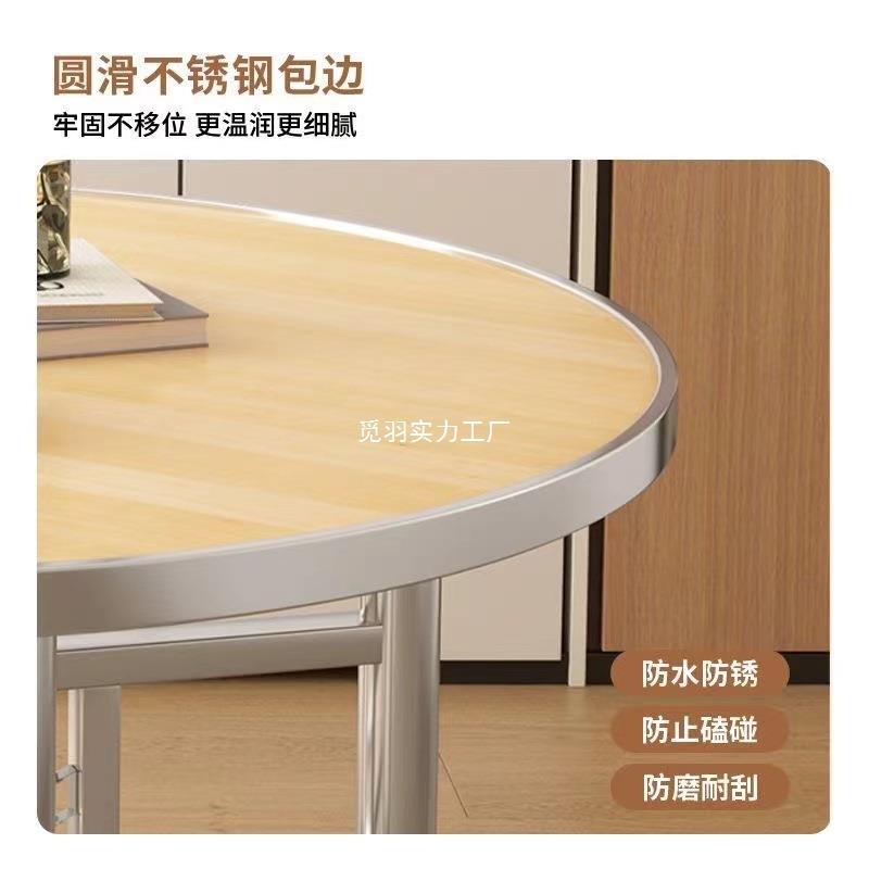 厚杉木8UYLMNS折叠圆桌带大转加宴盘席酒店饭店12人加固桌架流水