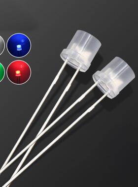 F5平头雾状红光白发WGG蓝翠绿乳插白色加长脚直发光led珠灯高亮