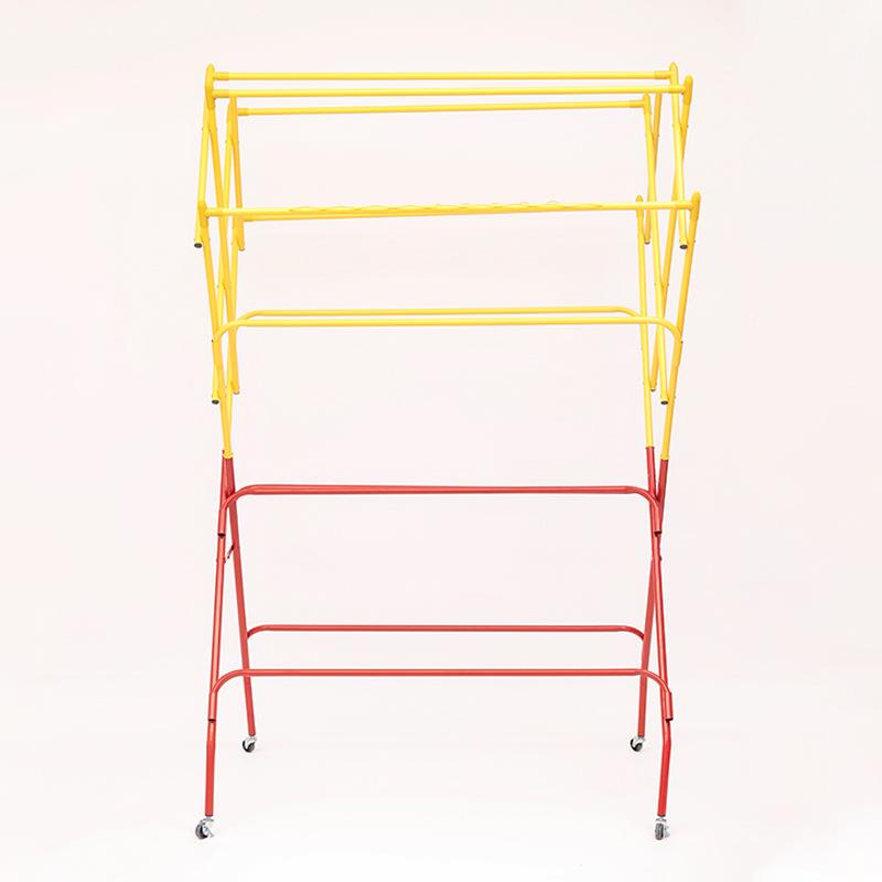 落可地式挂衣家用简易晾衣折MKG叠晒被子杆架子多杆晒架衣架