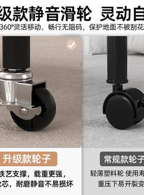 A10L可移动茶几客OCZ厅沙发边几餐茶边小推车带小轮台边柜日式茶