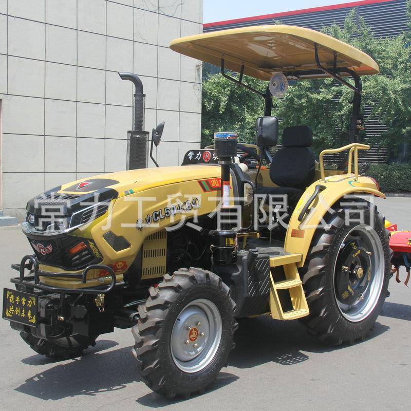 常力厂家C阳色L504-G4遮棚黄四驱拖拉机大型柴油功88多能耕地拖拉