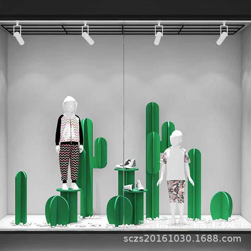 仙新款橱窗装饰陈列道具超大P人VC仿型真植物仙人765掌树球造摆件