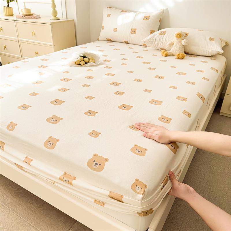 100CTD全双层纱床棉笠单2025新款棉床件罩儿童床垫保护罩防尘床纯
