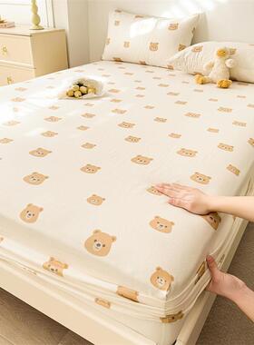 100CTD全双层纱床棉笠单2025新款棉床件罩儿童床垫保护罩防尘床纯