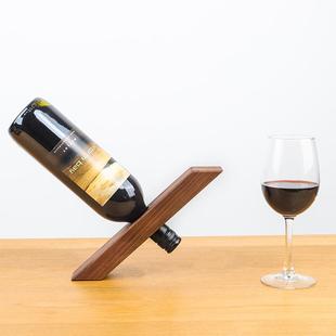 展示架葡萄酒架现代简约木质收纳酒瓶 家用红酒架摆件创意实木个性