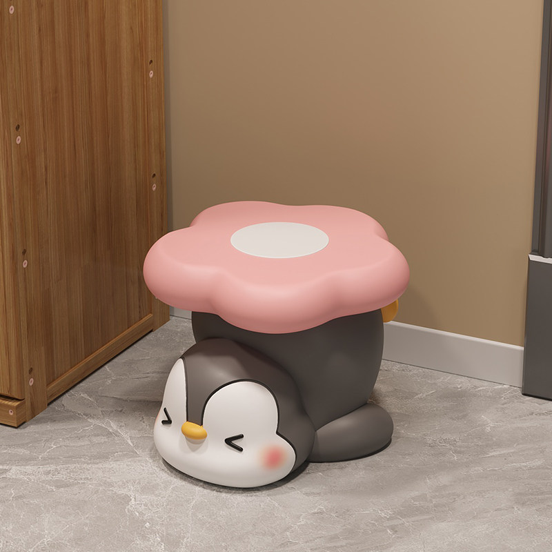 可爱企鹅换鞋凳家用门口入户进玄关创意卡通动物小凳子儿童穿鞋凳,家居饰品,落地摆件,淘宝优惠券,粉丝福利购,淘宝优惠卷