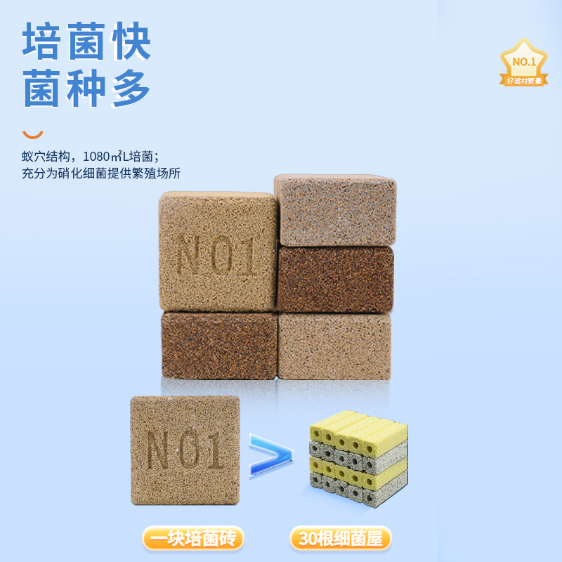 鱼缸过滤材料硝化细菌屋纳米培菌鱼池净化水质过滤器水族专用滤材