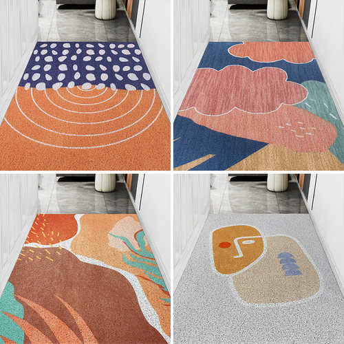 丝圈入户门地垫可裁剪刮沙蹭土脚垫门垫轻奢家用玄关进门地毯防滑