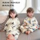 婴儿分腿睡袋春秋双层纯棉宝宝连体睡衣儿童防踢被神器四季 通用款