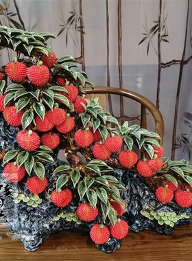 陶瓷工艺品  石湾公仔 荔枝 名利双收 电视柜玄关