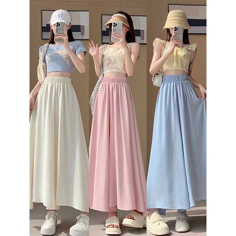 女童阔腿裤2025新款夏季薄款九分裙裤中大童宽松垂感云朵雪糕裤裙,童装/婴儿装/亲子装,裤子,淘宝优惠券,粉丝福利购,淘宝优惠卷