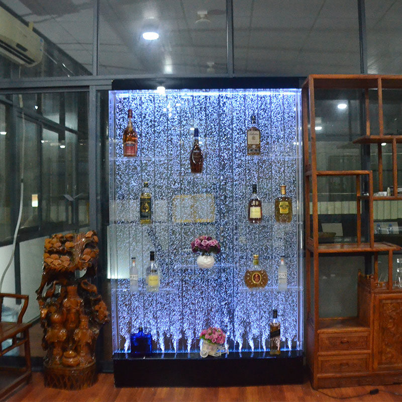 定制大型气泡屏风酒柜水幕墙玄关背景隔断装饰客厅鱼缸流水帘摆件