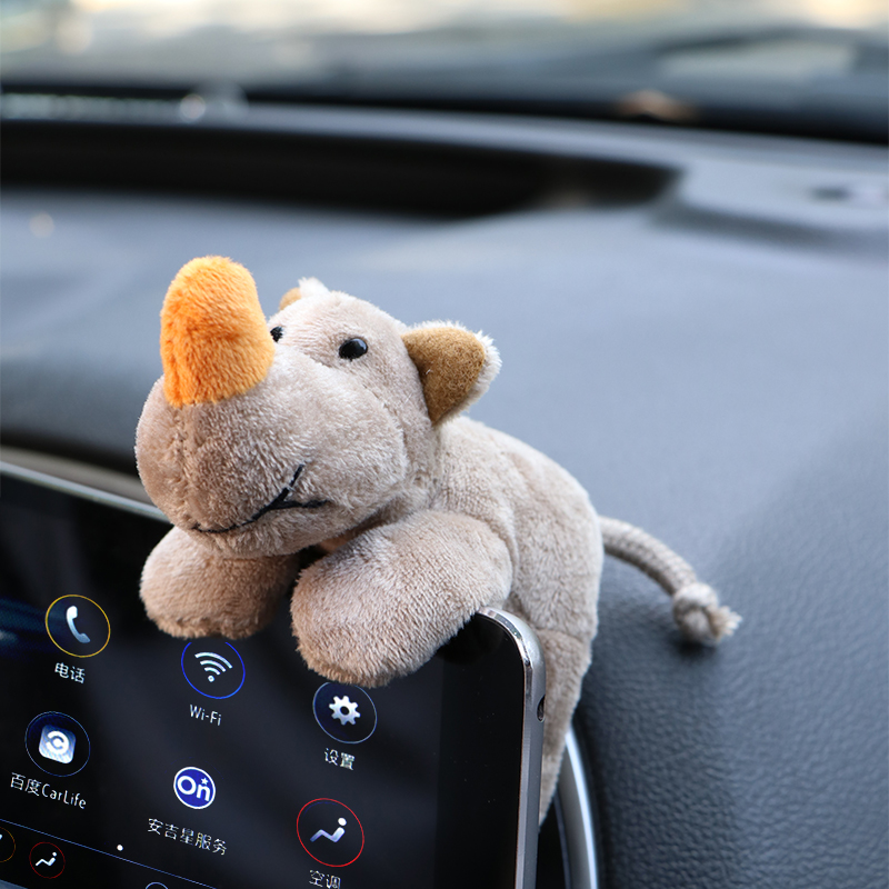 汽车中控台趴屏幕公仔装饰品创意可爱卡通网红车载车内显示屏摆件