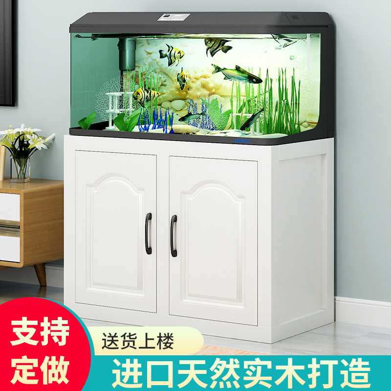 定做实木鱼缸底柜底座鱼缸柜子松木架子家用客厅水族箱隔断柜鞋柜