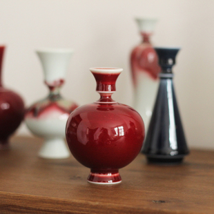 三生器物新品手工多彩小号茶席花瓶禅意花器