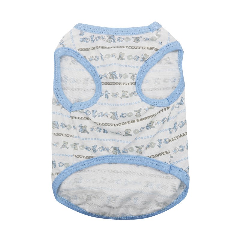 宠物狗狗猫咪全棉夏季薄款背心衣服舒适透气蓝猫泰迪比熊15斤内