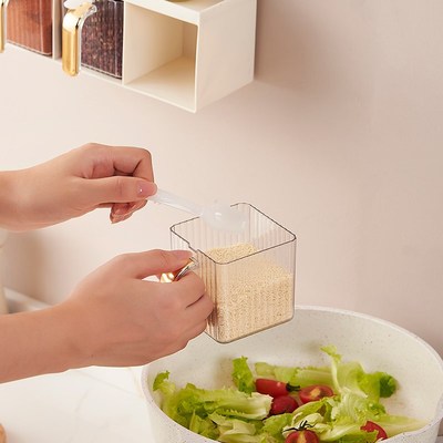 调料盒家用厨房大容量轻奢壁挂式调味罐盐罐调料罐香料收纳盒组合