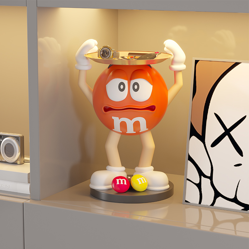 高级感轻奢m豆猫碗架玄关入户进门钥匙收纳托盘装饰品送礼物摆件