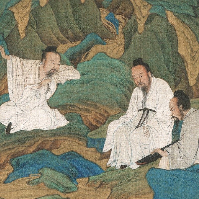 明 仇英 桃源仙境国画名家字画卷轴装饰画芯宣纸高清微喷打印复制