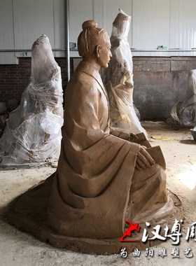 古代人物雕塑泥塑模型雕塑玻璃钢雕塑制作铸铜材质雕塑户外雕塑