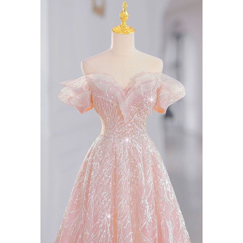 梦幻粉色在逃公主晚礼服裙女婚纱轻奢小众订婚敬酒服新娘长款显瘦,女装/女士精品,礼服/晚装,淘宝优惠券,粉丝福利购,淘宝优惠卷