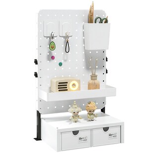 洞洞板桌面立式置物架家用免打孔宿舍学生书架收纳架办公室置物架