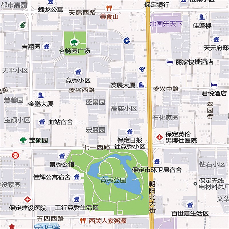 2021新款保定市城区地图办公室挂图高清防水墙壁装饰实物推荐定制