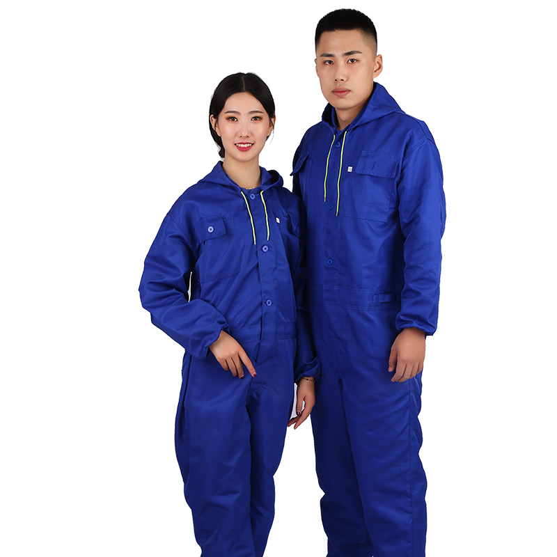 连体工作服劳保连帽男女全身防护服汽修维修喷漆打磨防尘防污耐磨