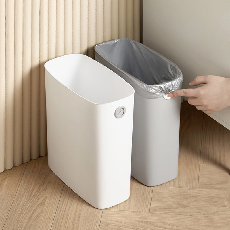 速发垃圾桶家夹厨房卫生间厕所客厅卧室用缝大小号窄简约无盖方形