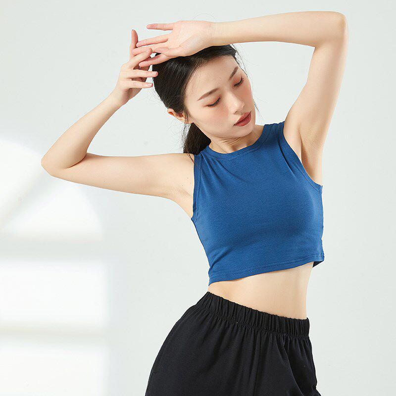 速发现代舞背心舞蹈衣服基训爵士古典拉丁舞服短款瑜伽上衣夏季
