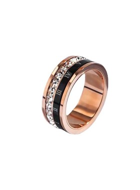 速发时尚钛钢韩版情侣款个性可转动学生食指环戒子男装饰品