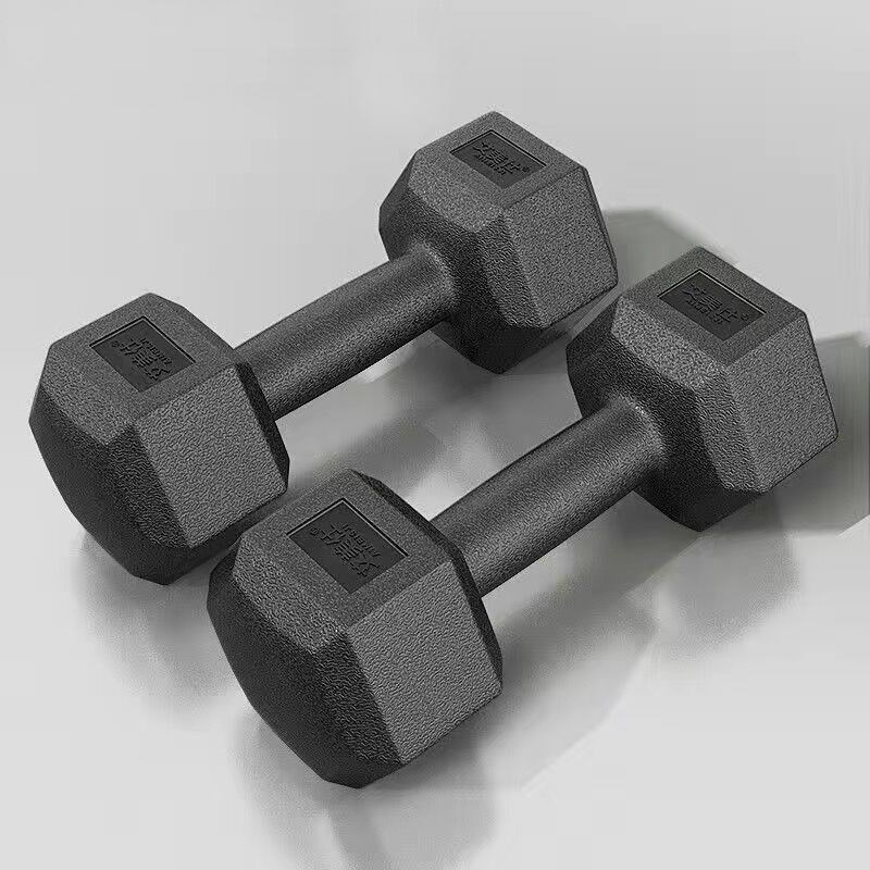 速发/铃男士家用健身器材六角哑运动小哑铃一对2士/5/10kg学生儿
