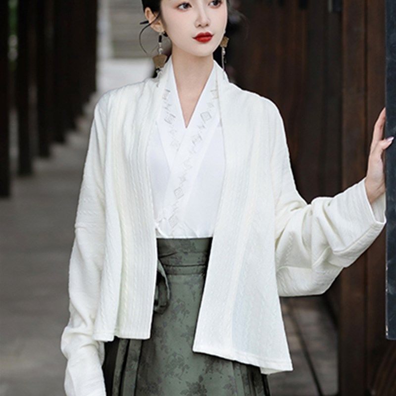 速发搭改马面裙的外套配良汉服飞机袖式衣古风外披新中上国风外搭