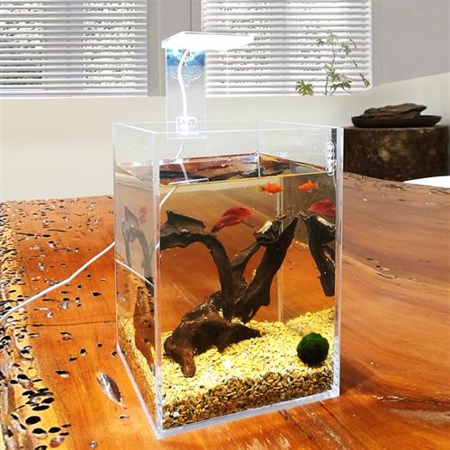 速发压克力鱼缸长缸形裸面开放式水族箱桌方小型家用水草缸乌龟缸