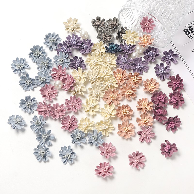 速发新款布艺雏菊花 假花 服饰鞋手配件花胸 帽工头饰头花材料