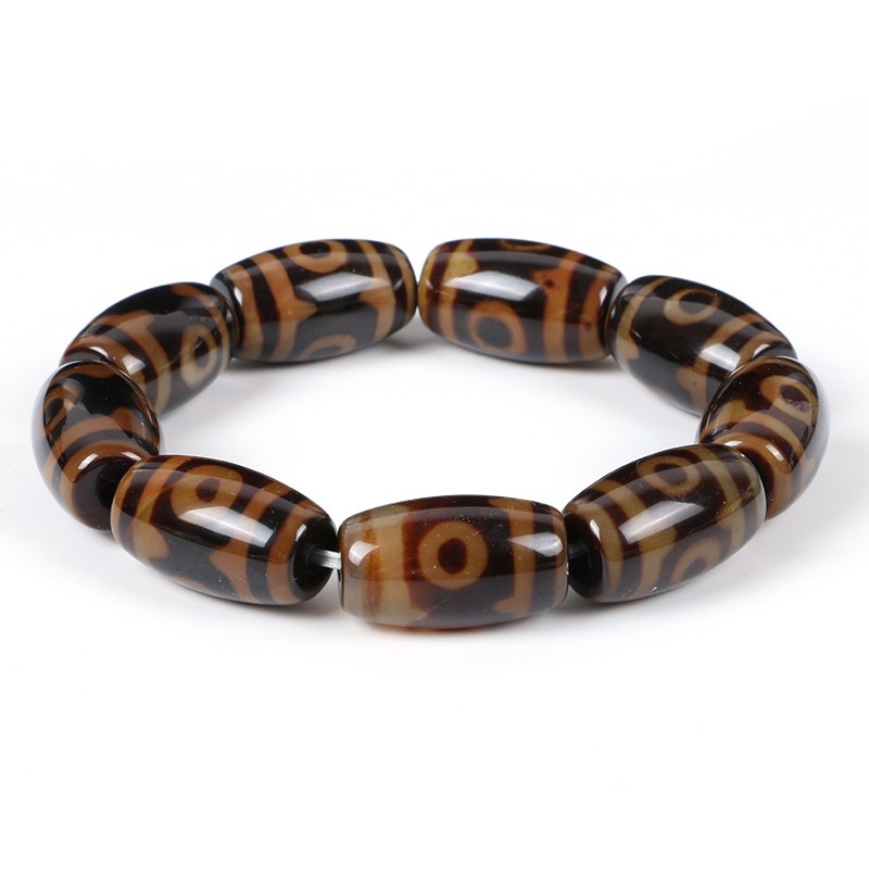 速发西藏老天珠手串原石手链一线药师天眼玛瑙项链文玩佛珠男款饰