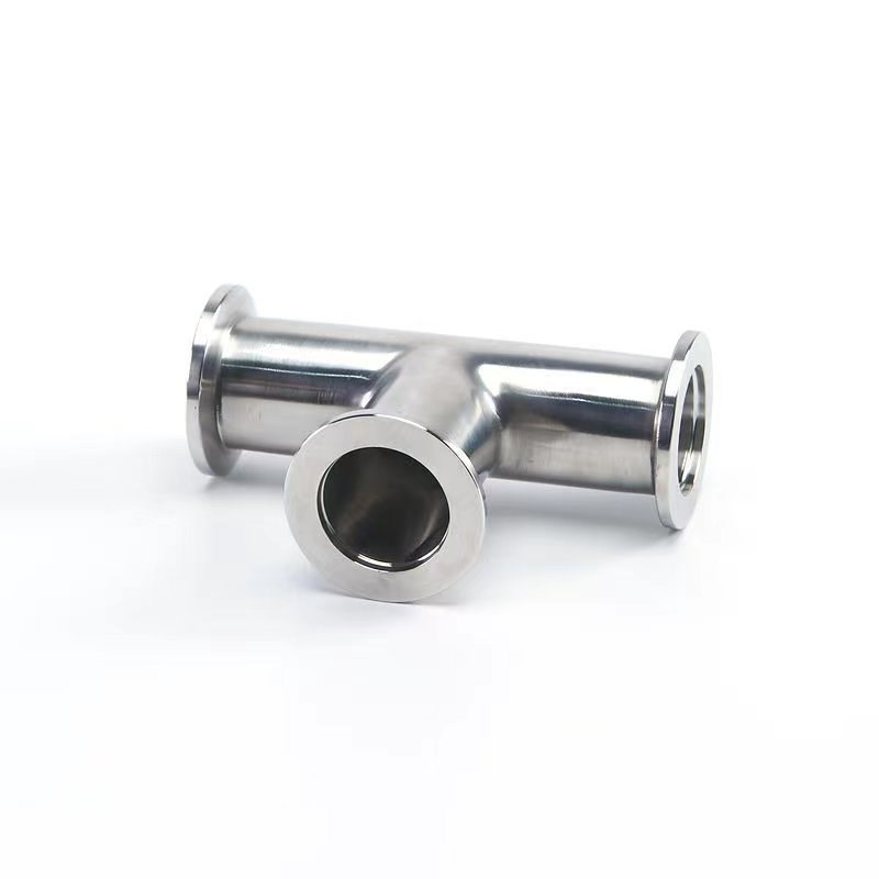 速发箍6真空等径三通04不锈钢快装管接头1F法兰25密封圈40盲板50