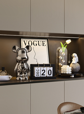 速发轻奢入户玄高装饰摆饰关档客厅级柜收纳托盘家居软装高餐感