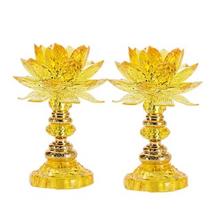 快速发货双c龙行新款水晶莲花灯进口LED荷花灯佛前菩萨供灯摆件神