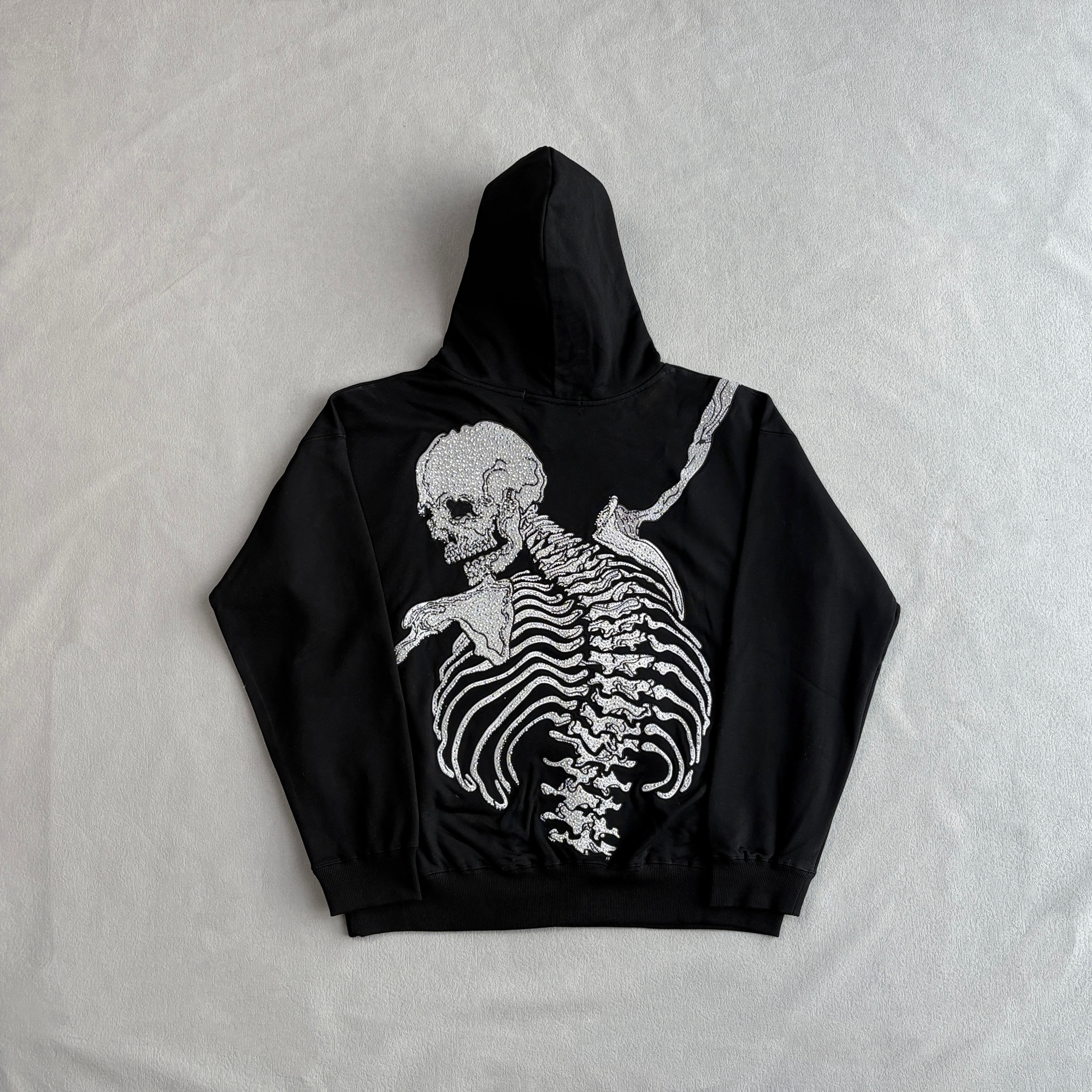 thumbnail for Angel King 25SS GODESEP skull embroidered diamond sweatshirt unisex