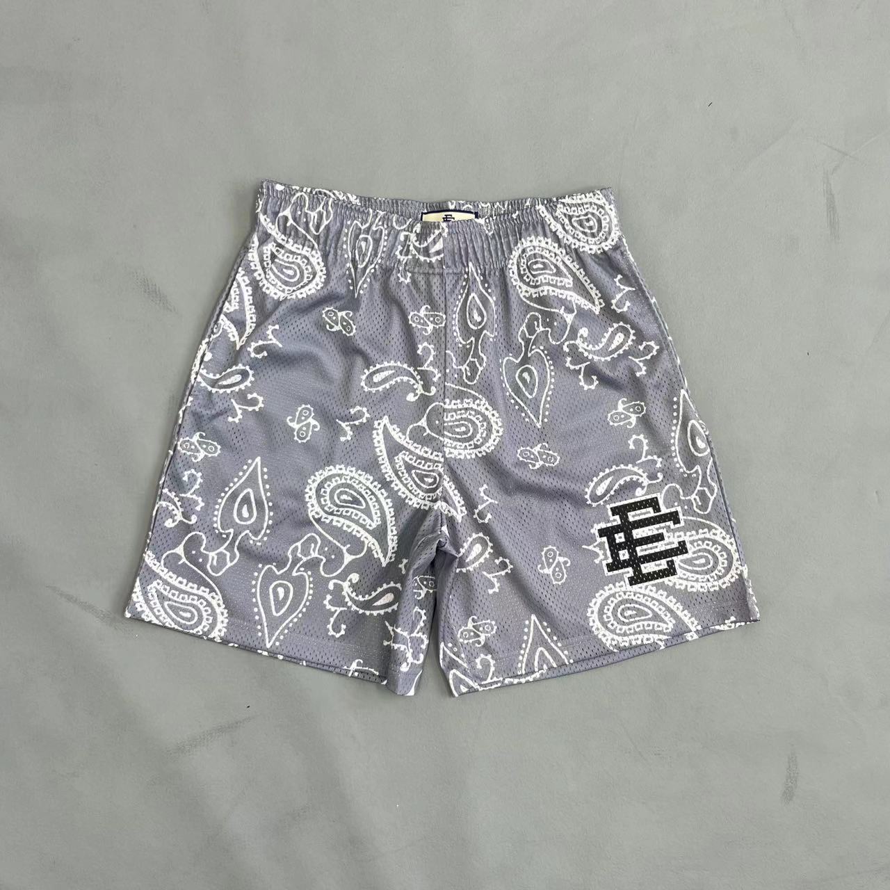 thumbnail for Cashew Flower Series Ee Bone Shorts for Men and Women, Couples, European and American Beach Sports Basketball Shorts