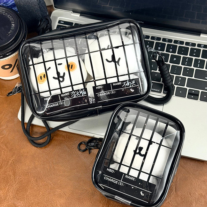 thumbnail for Hand-painted prison baby bag 13cm can be written DIY free pen cotton doll Nunu pvc baby bag out of the bag
